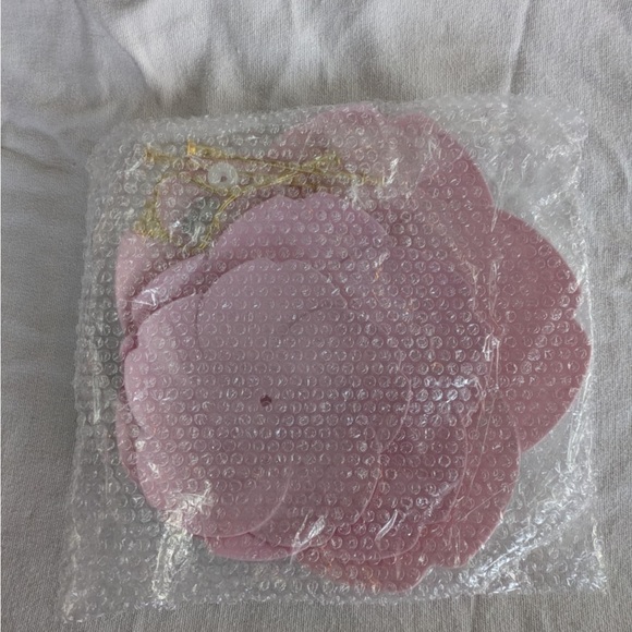 NWT 3 tier dessert cupcake stand flower shaped tower pink & gold tones - Picture 3 of 10